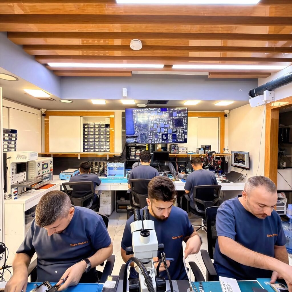 Şişmiş Bataryalı Telefon Kargoyla Gönderilir mi? Güvenli Servis Süreci konulu teknik servis kontrolünü temsil eden görsel