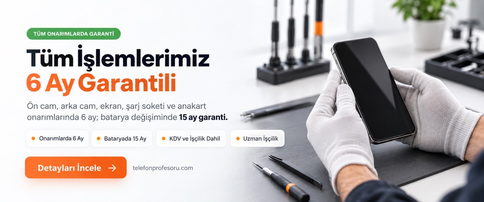 6 ay garantili tamir